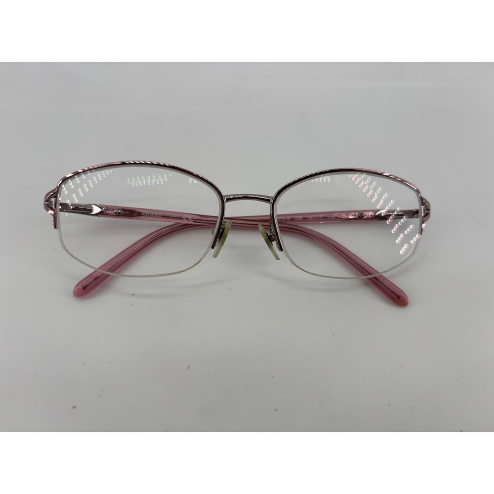 Sferoflex Eyeglass Frames 2550-B 299 53-17-135 Lt Pink Semi Rimless w/Case&Cloth